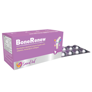 Bonerenew box and tablet stip: SecondAid