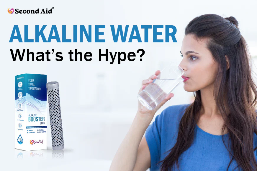 A women Drinking Alkaline Water- SecondAid