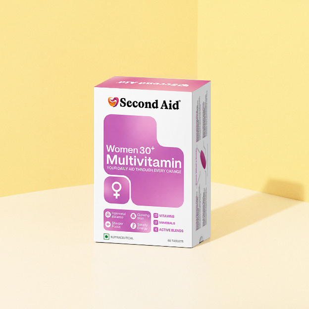 MULTIVITAMIN WOMEN 30+ | Daily Nutrition with Herbal Blends for Skin, Energy & Hormonal Wellness Secondaid Healthcare Pvt.Ltd.