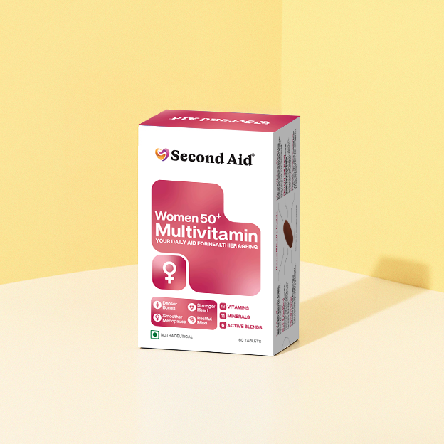 MULTIVITAMIN WOMEN 50+ | Daily Nutrition with Herbal Blends for Healthy Aging Secondaid Healthcare Pvt.Ltd.