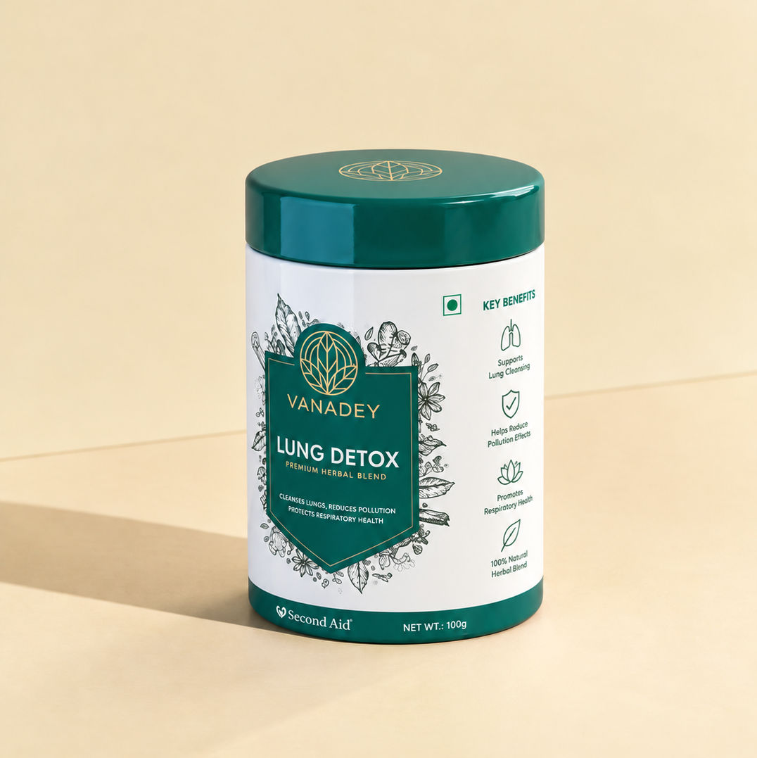 Lung Detox Tea | With 100% Herbal Ingredients to Soothe Cold, Cough, & Throat Irritation Secondaid Healthcare Pvt.Ltd.
