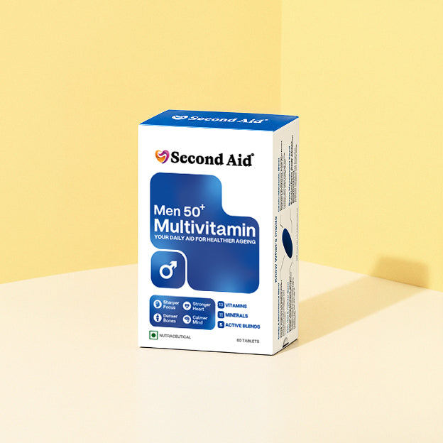 Multivitamin Men 50+ | Daily Nutrition with Herbal Blends for Healthy Aging Secondaid Healthcare Pvt.Ltd.